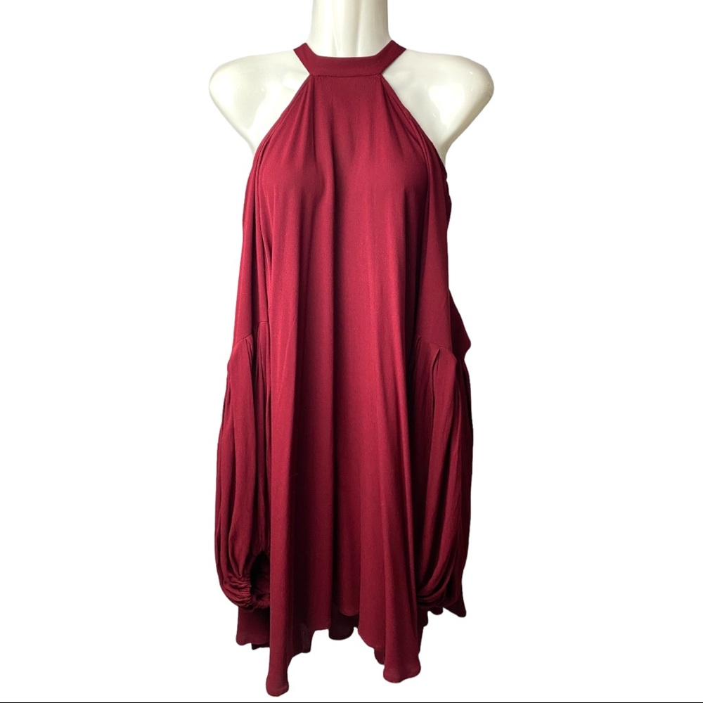 Free People | Wine Colored Boho Dress | Size Medium